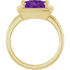 Natural Amethyst | Elongated cushion | 10 x 8mm