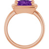 Natural Amethyst | Elongated cushion | 10 x 8mm