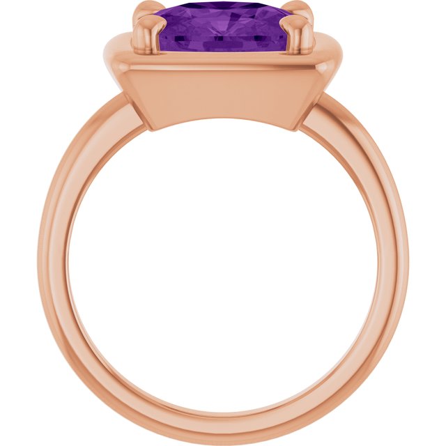 Natural Amethyst | Elongated cushion | 10 x 8mm
