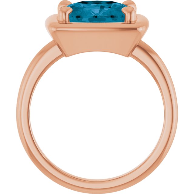 Natural London Blue Topaz | Elongated cushion | 10 x 8mm