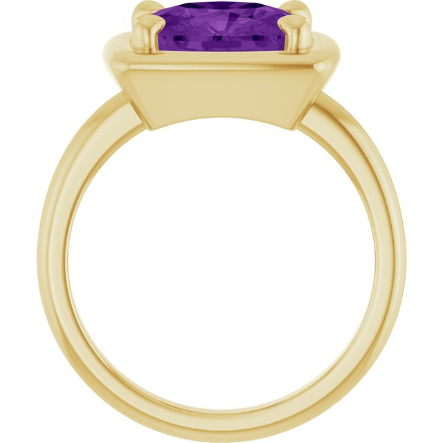 Natural Amethyst | Elongated cushion | 10 x 8mm