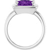 Natural Amethyst | Elongated cushion | 10 x 8mm