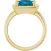 Natural London Blue Topaz | Elongated cushion | 10 x 8mm