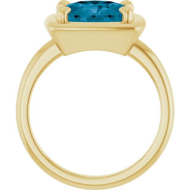 Natural London Blue Topaz | Elongated cushion | 10 x 8mm