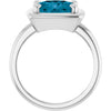 Natural London Blue Topaz | Elongated cushion | 10 x 8mm