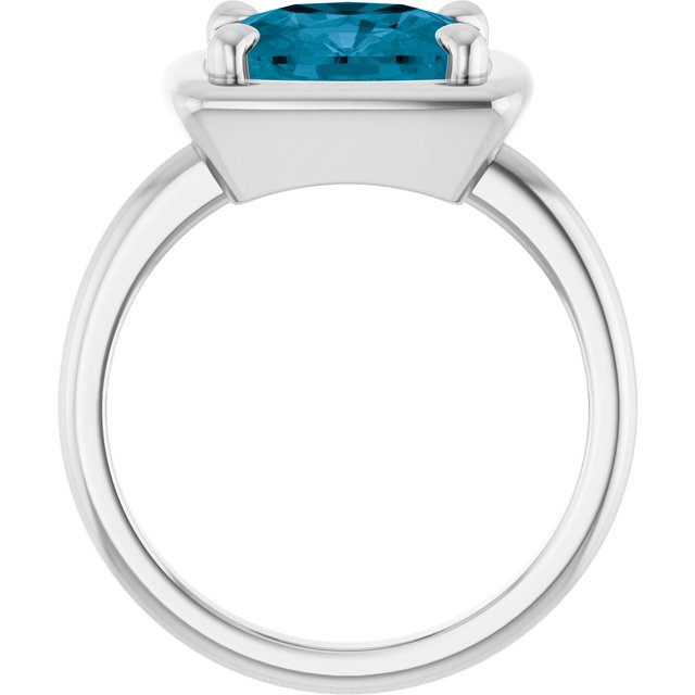 Natural London Blue Topaz | Elongated cushion | 10 x 8mm