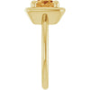 Natural Citrine | Elongated cushion | 10 x 8mm