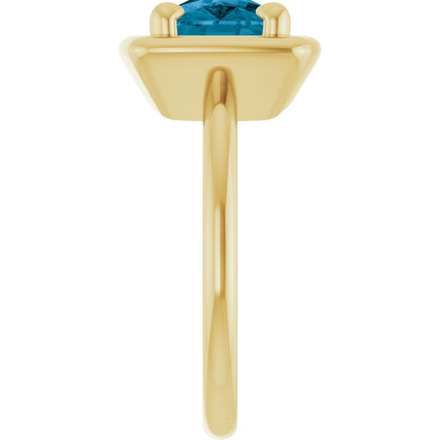 Natural London Blue Topaz | Elongated cushion | 10 x 8mm