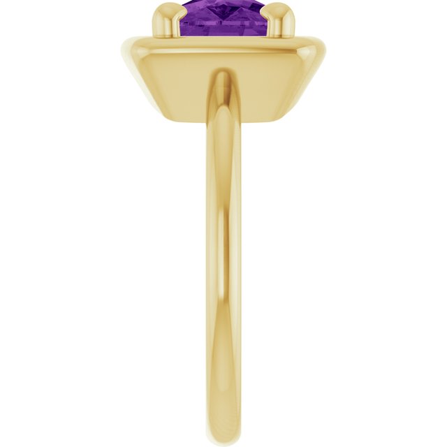 Natural Amethyst | Elongated cushion | 10 x 8mm