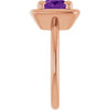 Natural Amethyst | Elongated cushion | 10 x 8mm