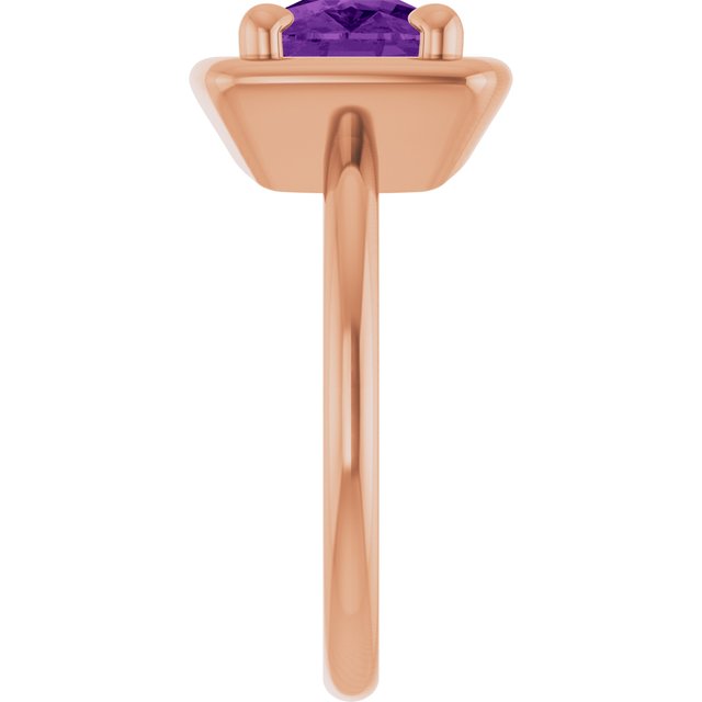 Natural Amethyst | Elongated cushion | 10 x 8mm