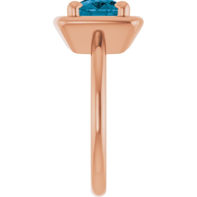 Natural London Blue Topaz | Elongated cushion | 10 x 8mm