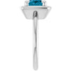 Natural London Blue Topaz | Elongated cushion | 10 x 8mm