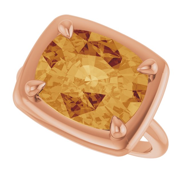 Natural Citrine | Elongated cushion | 12 x 10mm
