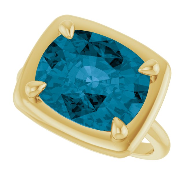 Natural London Blue Topaz | Elongated cushion | 12 x 10mm