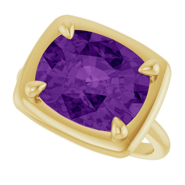 Natural Amethyst | Elongated cushion | 12 x 10mm