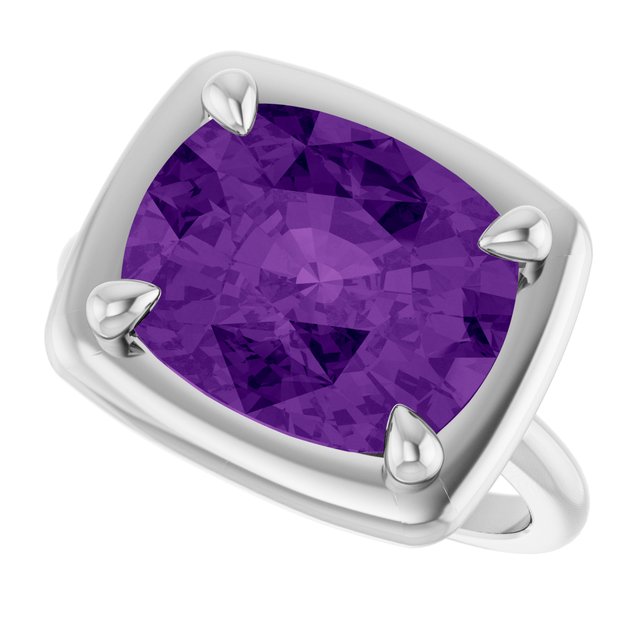Natural Amethyst | Elongated cushion | 12 x 10mm