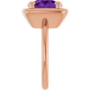 Natural Amethyst | Elongated cushion | 12 x 10mm