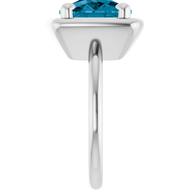 Natural London Blue Topaz | Elongated cushion | 12 x 10mm