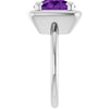 Natural Amethyst | Elongated cushion | 12 x 10mm