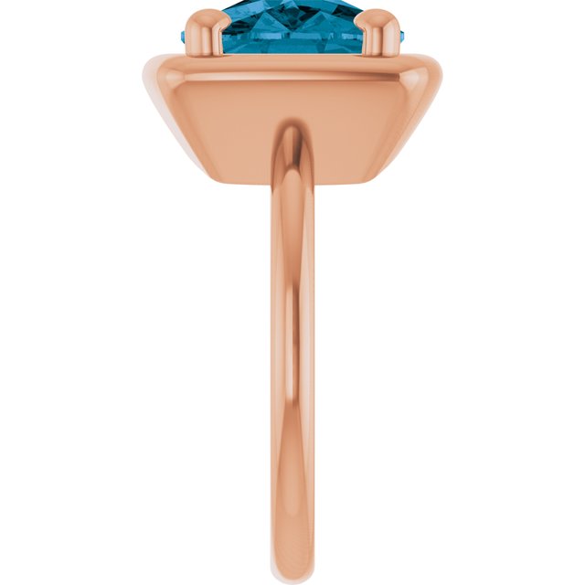 Natural London Blue Topaz | Elongated cushion | 12 x 10mm