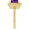 Natural Amethyst | Elongated cushion | 12 x 10mm