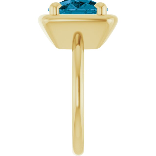 Natural London Blue Topaz | Elongated cushion | 12 x 10mm