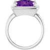 Natural Amethyst | Elongated cushion | 12 x 10mm