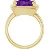 Natural Amethyst | Elongated cushion | 12 x 10mm