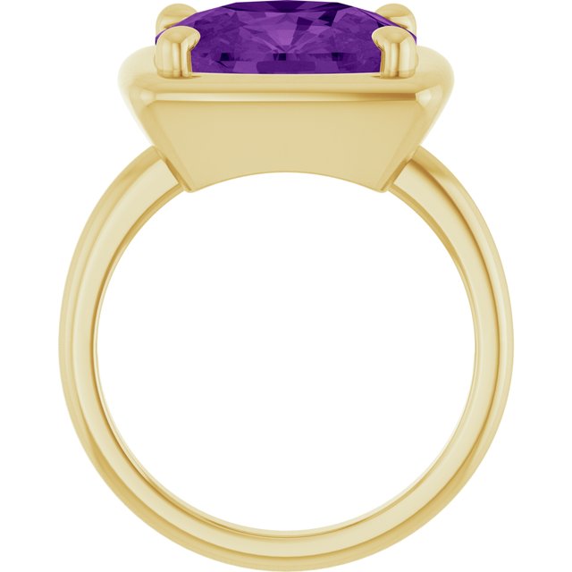 Natural Amethyst | Elongated cushion | 12 x 10mm