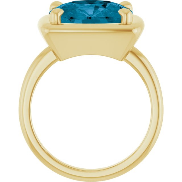 Natural London Blue Topaz | Elongated cushion | 12 x 10mm