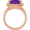 Natural Amethyst | Elongated cushion | 12 x 10mm