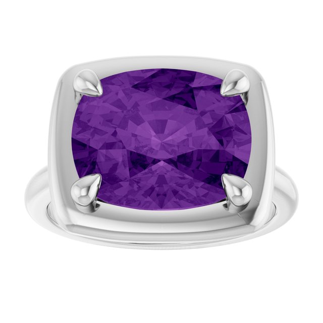 Natural Amethyst | Elongated cushion | 12 x 10mm