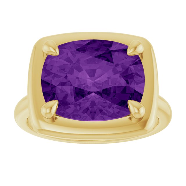Natural Amethyst | Elongated cushion | 12 x 10mm