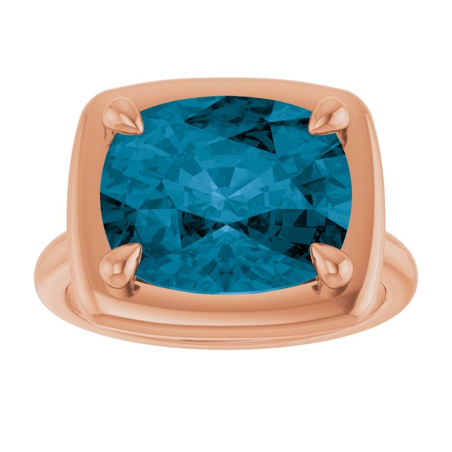 Natural London Blue Topaz | Elongated cushion | 12 x 10mm