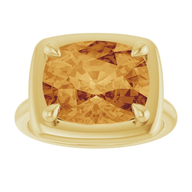 Natural Citrine | Elongated cushion | 12 x 10mm