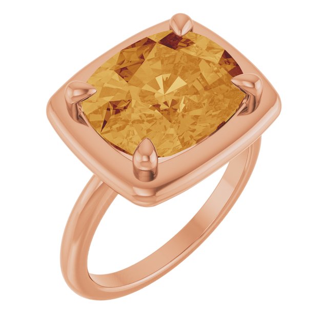 Natural Citrine | Elongated cushion | 12 x 10mm