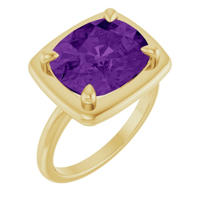 Natural Amethyst | Elongated cushion | 12 x 10mm