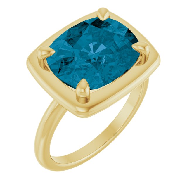 Natural London Blue Topaz | Elongated cushion | 12 x 10mm