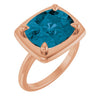Natural London Blue Topaz | Elongated cushion | 12 x 10mm