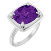 Natural Amethyst | Elongated cushion | 12 x 10mm