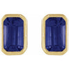 Lab-Grown Blue Sapphire | Emerald | 5 x 3mm | Lab-Grown Blue Sapphire | Emerald | 6 x 4mm
