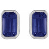 Lab-Grown Blue Sapphire | Emerald | 5 x 3mm | Lab-Grown Blue Sapphire | Emerald | 6 x 4mm