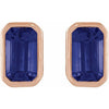 Lab-Grown Blue Sapphire | Emerald | 5 x 3mm | Lab-Grown Blue Sapphire | Emerald | 6 x 4mm