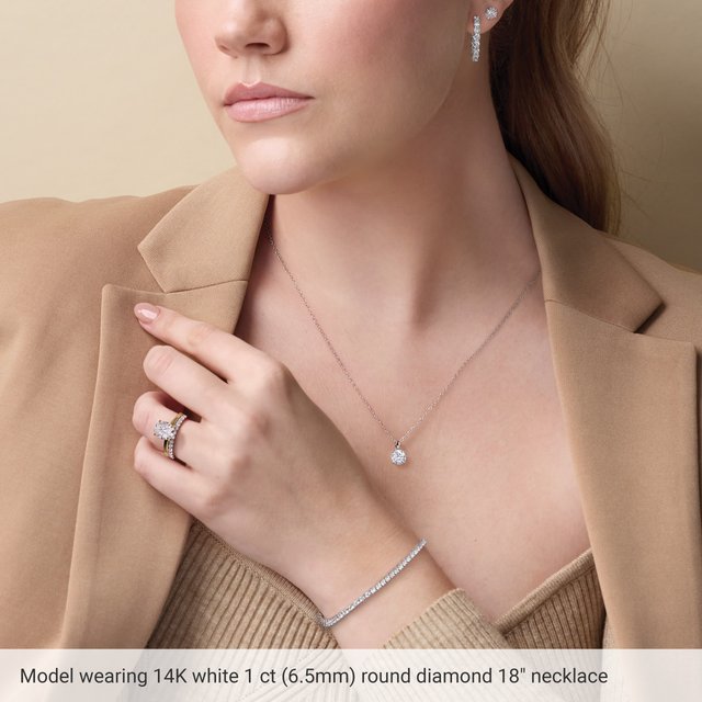 Four-Prong Solitaire Pendant — 14K Rose Gold