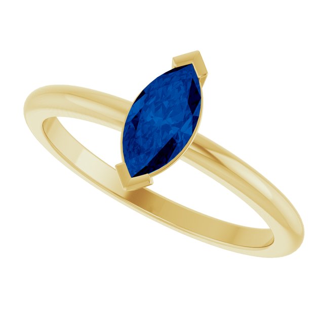 Lab-Grown Blue Sapphire | Marquise | 8 x 4mm