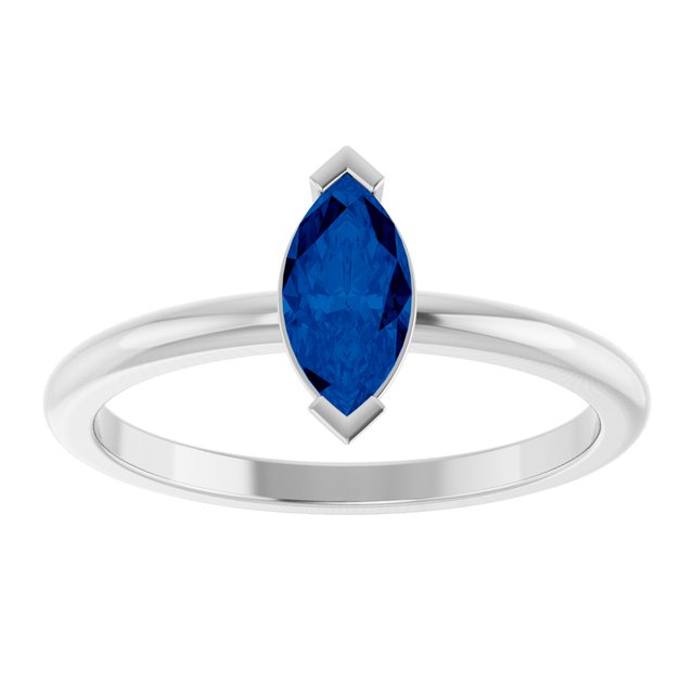 Lab-Grown Blue Sapphire | Marquise | 8 x 4mm