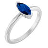 Lab-Grown Blue Sapphire | Marquise | 8 x 4mm