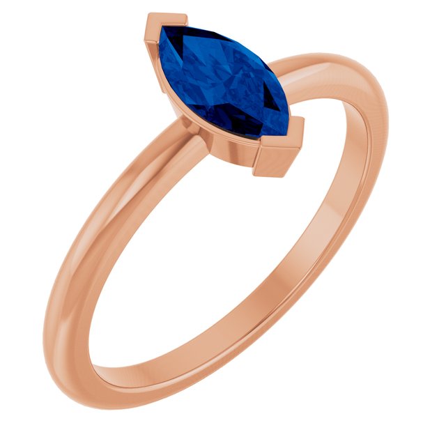 Lab-Grown Blue Sapphire | Marquise | 8 x 4mm