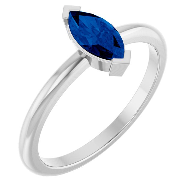 Lab-Grown Blue Sapphire | Marquise | 8 x 4mm